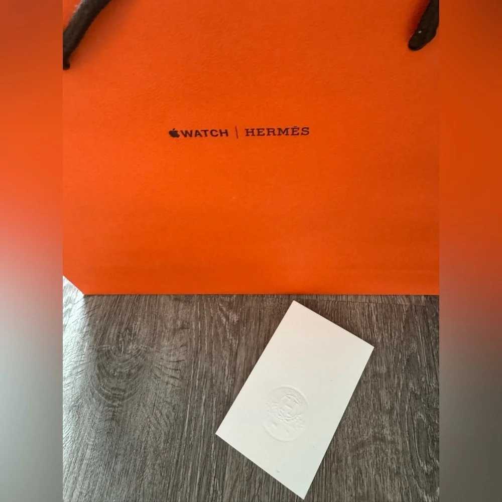 Hermès Apple Watch Orange Shopping Bag Authentic Hermes Packaging Large Gift